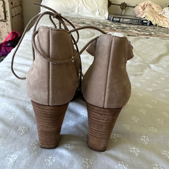 PAUL GREEN HANA BLOCK HEEL LEATHER GLADIATOR SANDALS LACE UP SZ. 6.5 - Picture 6 of 9